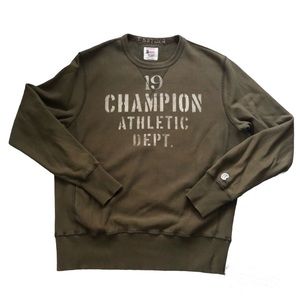 Todd Snyder Champion Athletics Dept Army Green Sweatshirt size L
